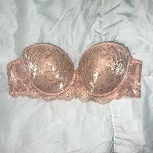 Nude Pink Lace Push-Up Bra